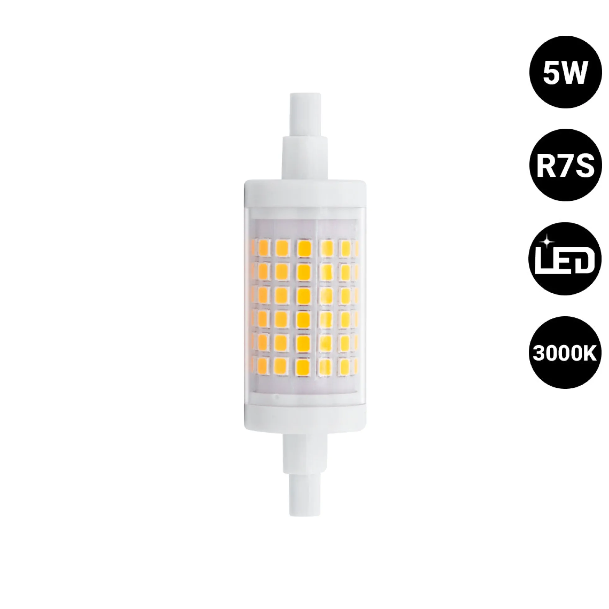 Bombilla LED R7S - 78mm - 520lm - 5W