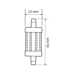 Bombilla LED R7S - 78mm - 520lm - 5W