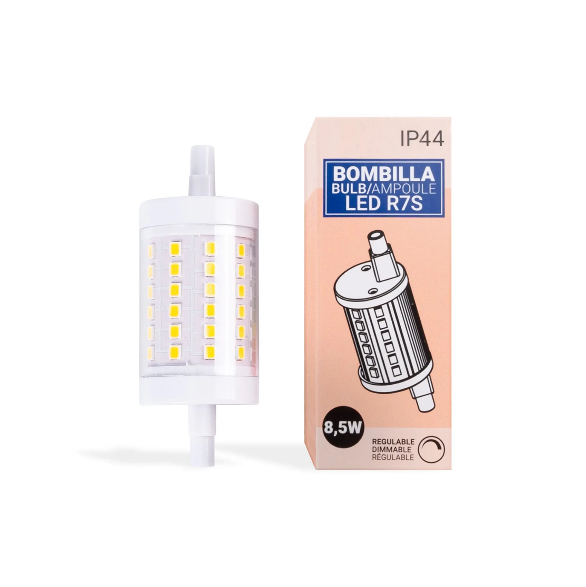 Bombilla LED R7S 78mm - Regulable - 1100lm - 8,5W