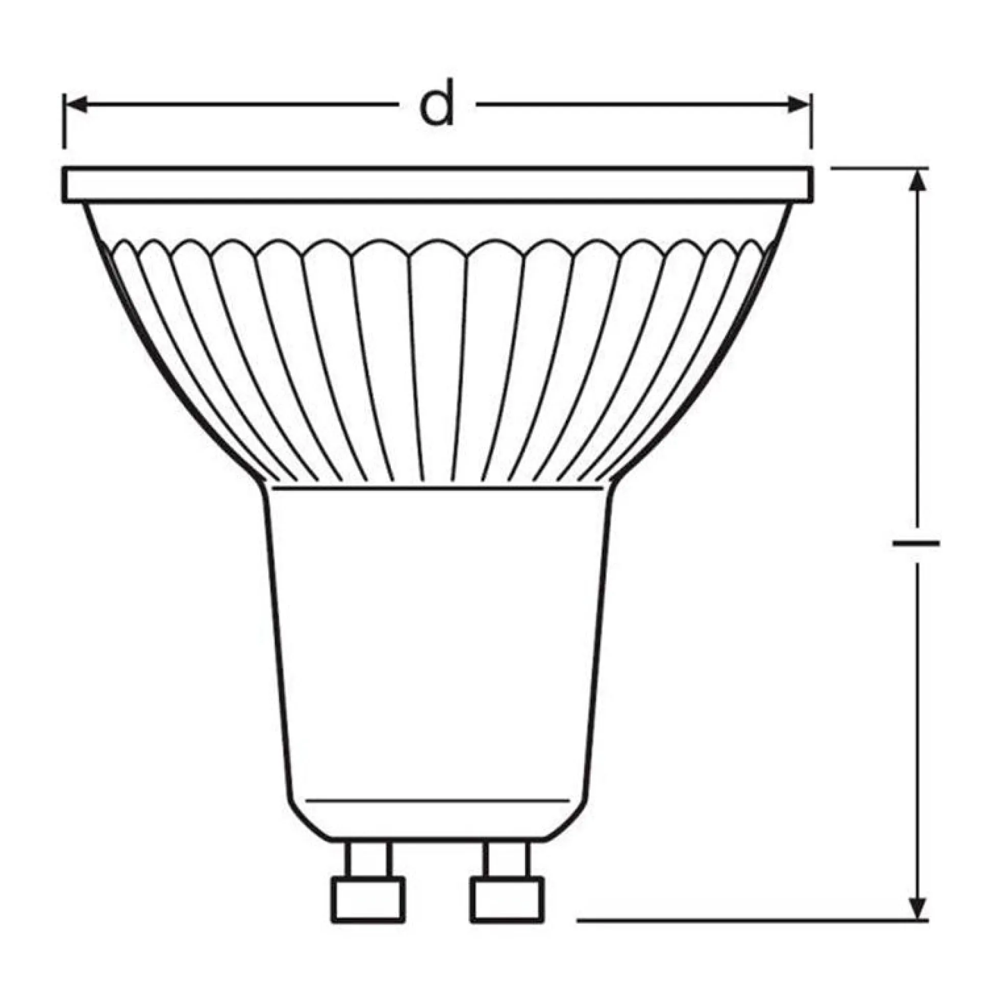 Bombilla LED VALUE PAR16 50 GU10 36º 4,3W 6500K