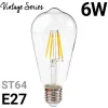 Bombilla LED Vintage Filamento - E27 ST64 - 6W