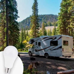 Bombilla 12-24V DC 8W E27 A60 para caravanas, camping y embarcaciones