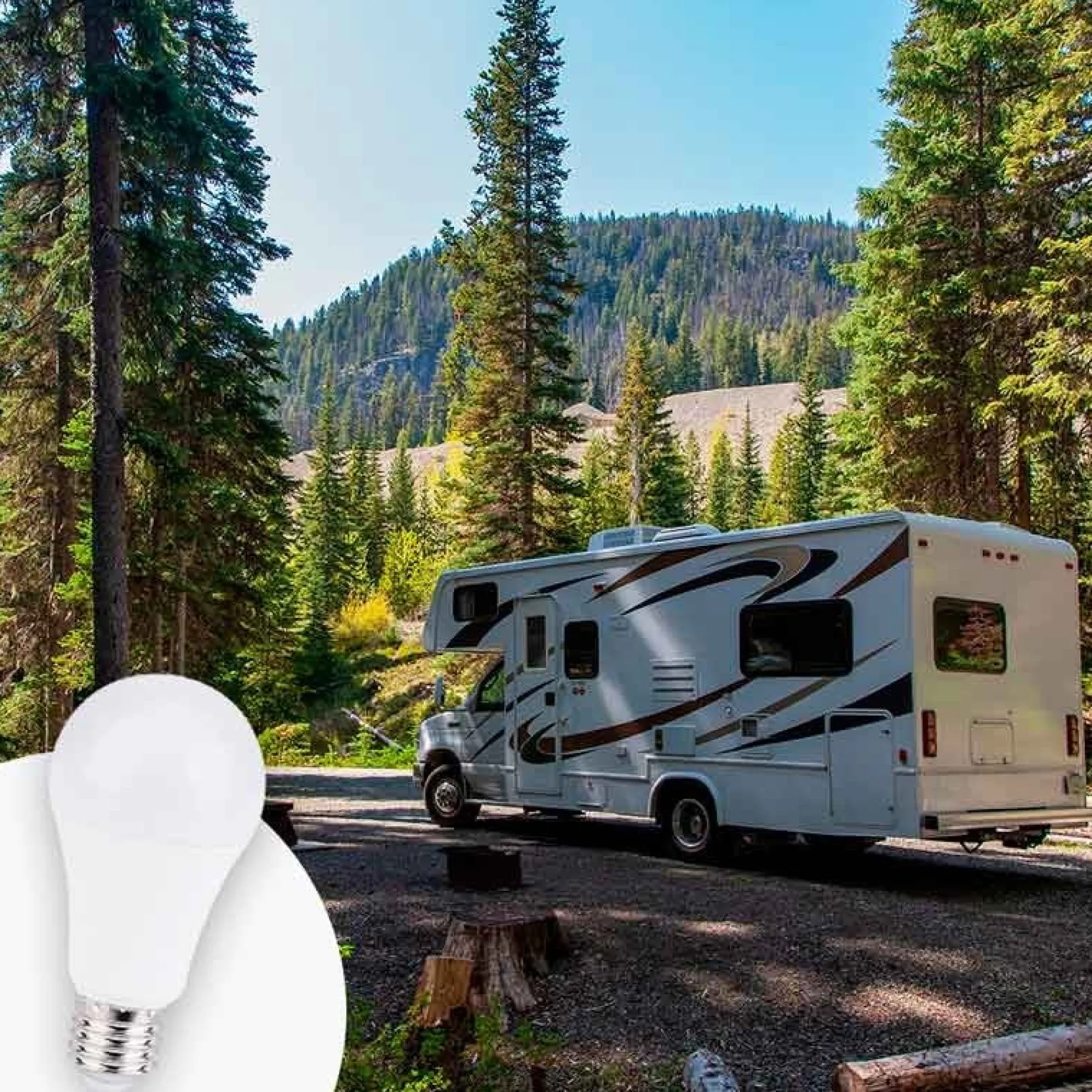 Bombilla 12-24V DC 8W E27 A60 para caravanas, camping y embarcaciones