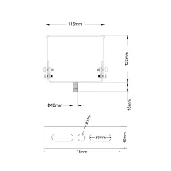 Bracket de superficie orientable para campanas LED B8150 y B8155