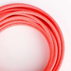 Cable Eléctrico Redondo recubierto en tejido efecto Seda Color Rosa y Amarillo
