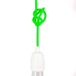 Cable eléctrico redondo revestido de algodón Verde Cítrico