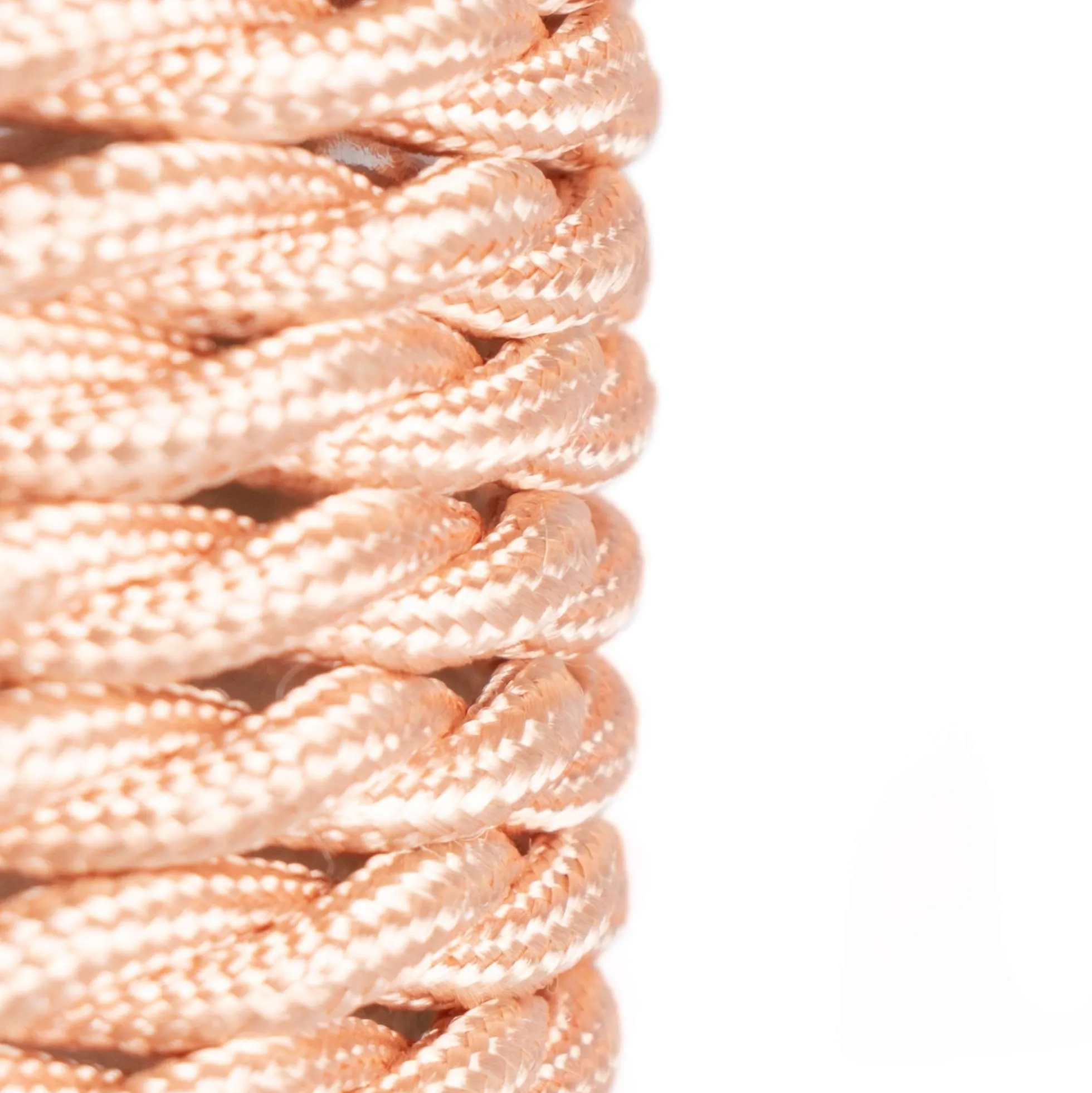 Cable eléctrico trenzado en tejido efecto seda gold rose