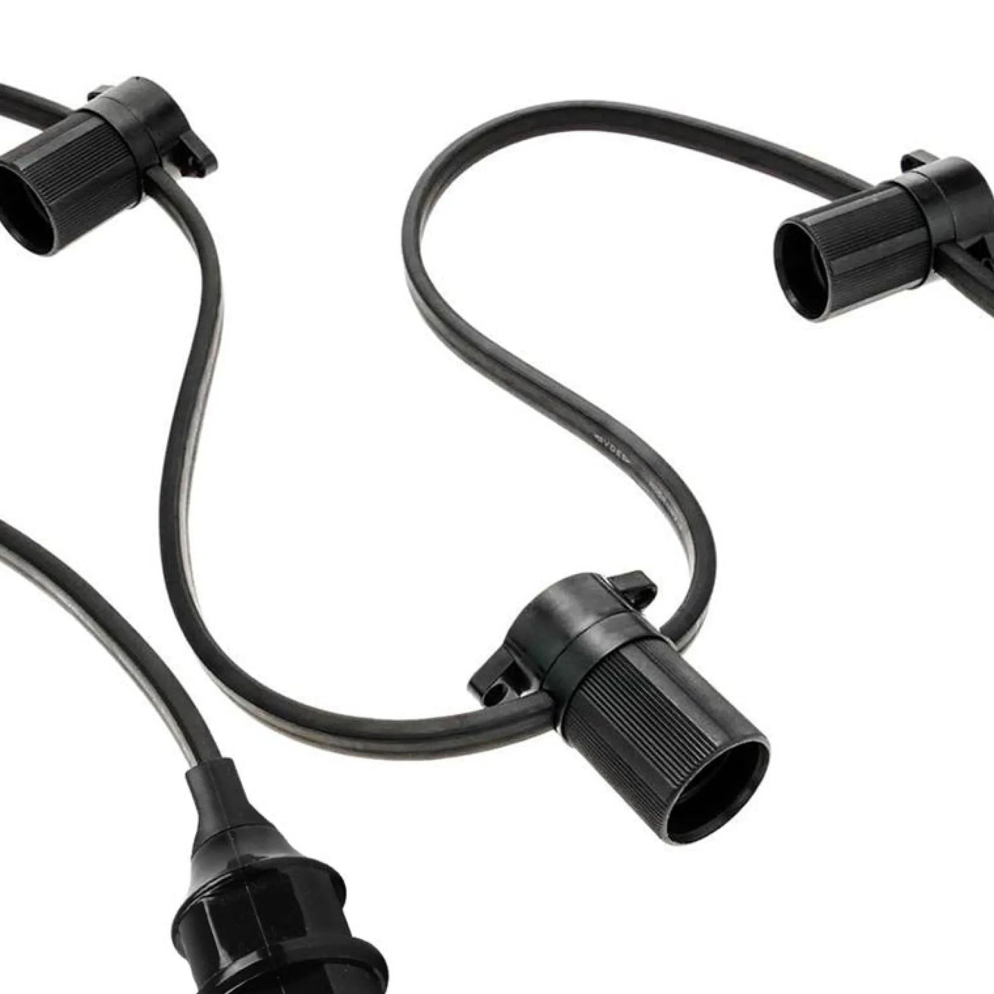 Cable Plano Negro 2x1,5mm2 para Guirnalda a medida (venta por metros)