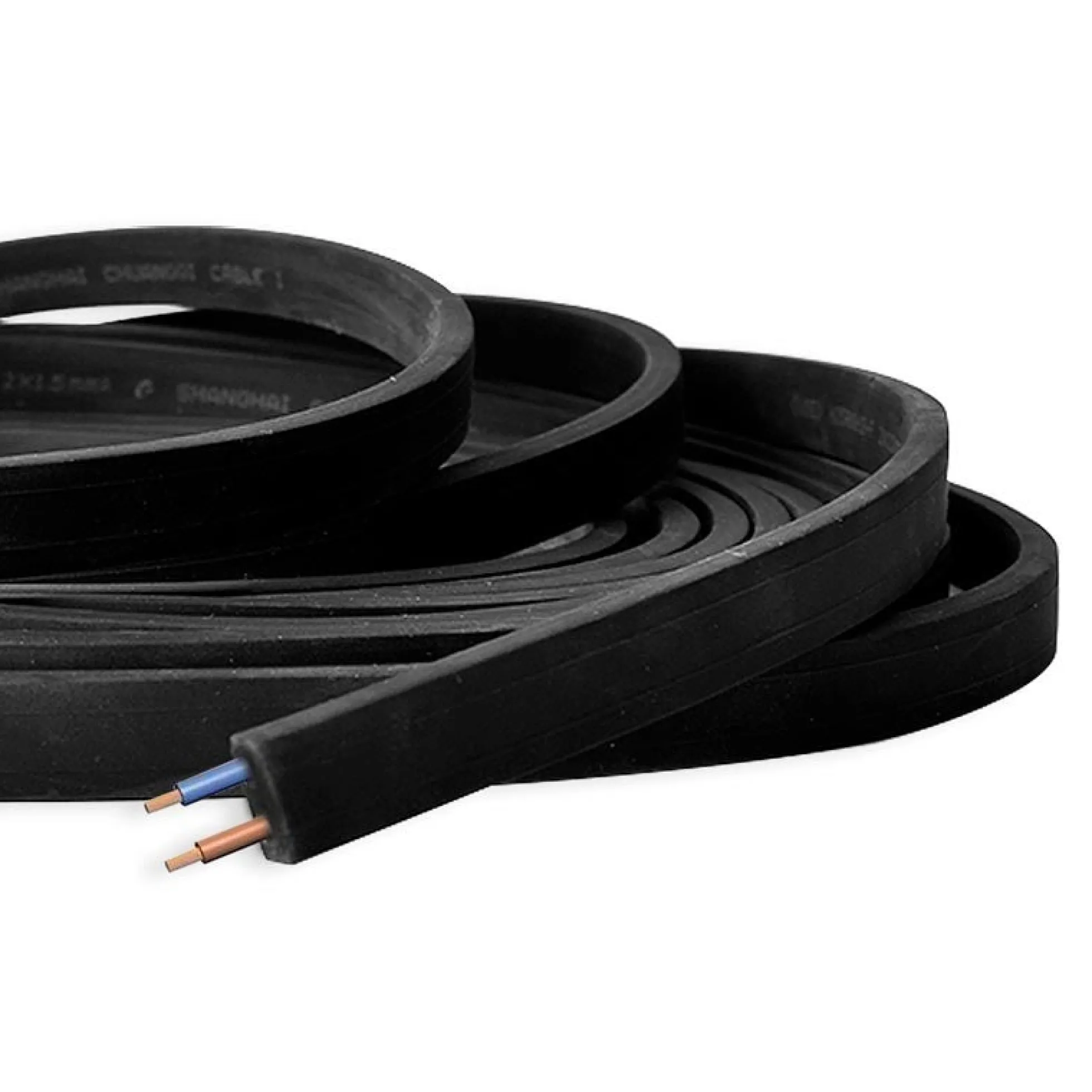 Cable Plano Negro 2x1,5mm2 para Guirnalda a medida (venta por metros)