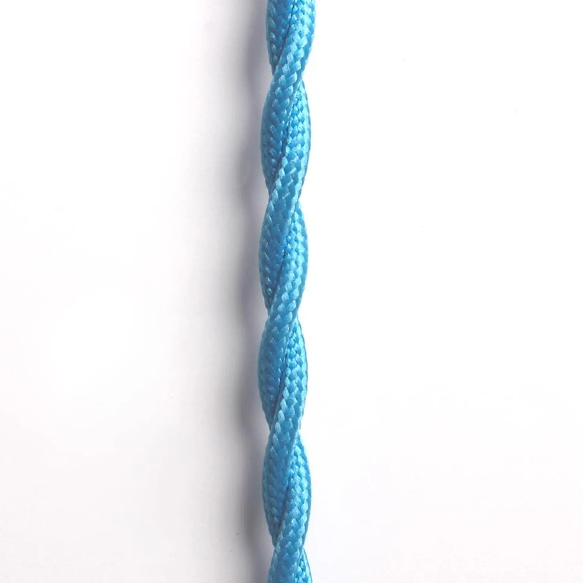 Cable Trenzado Recubierto en tejido Efecto Seda Color Azul