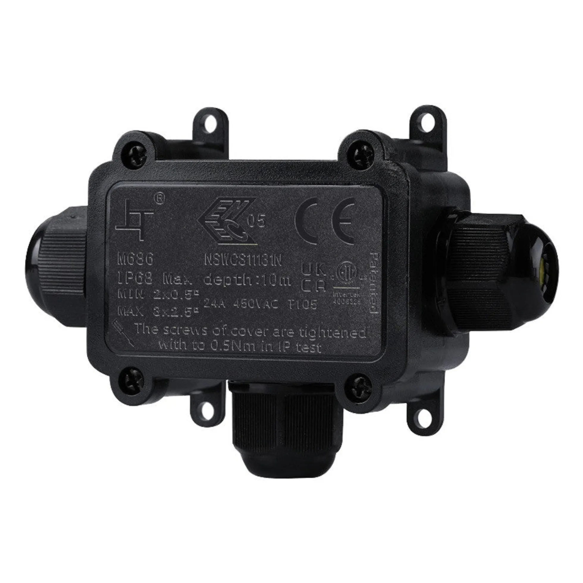 Caja de conexión impermeable en T - IP68 - 0.5 - 2.5mm²