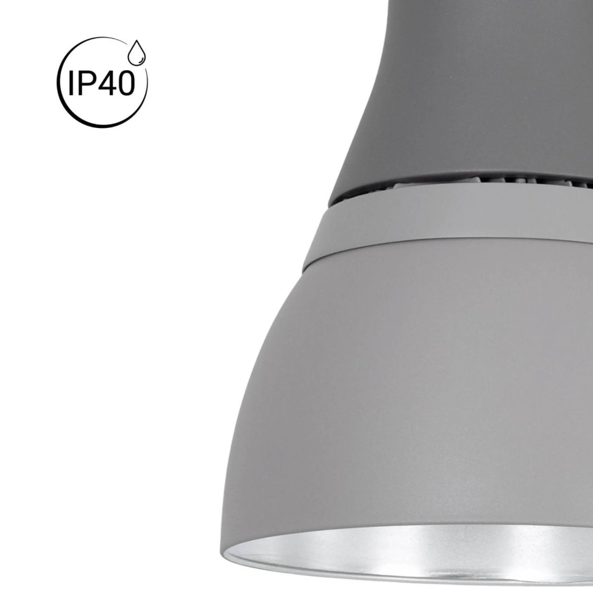 Campana LED comercial CCT - (25W / 40W /60W / 80W) - Difusor aluminio - UGR19 - Driver Lifud 0-10V