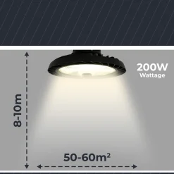 Campana LED industrial 200W - CCT - 170lm/W - Driver LIFUD - IP65 - 10 años garantía