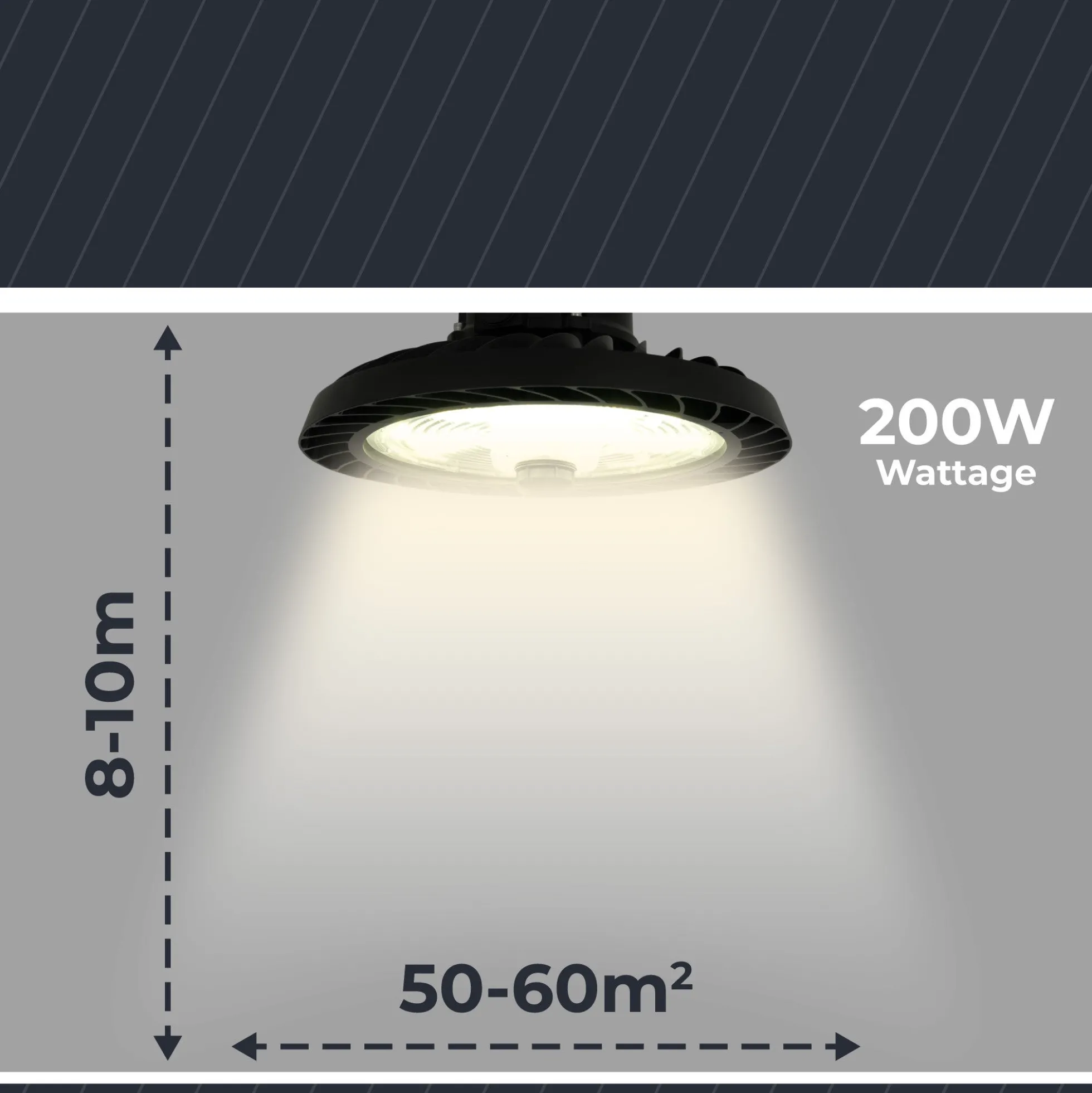 Campana LED industrial 200W - CCT - 170lm/W - Driver LIFUD - IP65 - 10 años garantía