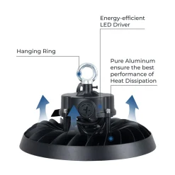 Campana LED industrial 200W - CCT - 170lm/W - Driver LIFUD - IP65 - 10 años garantía
