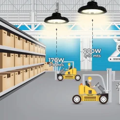 Campana LED industrial 200W - CCT - 170lm/W - Driver LIFUD - IP65 - 10 años garantía