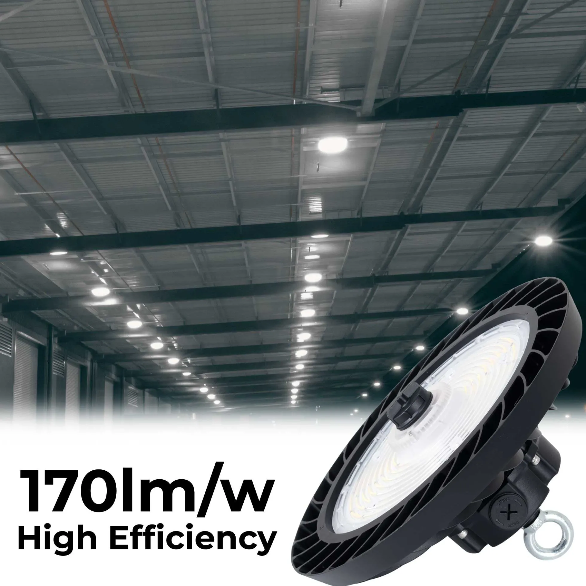 Campana LED industrial 200W - CCT - 170lm/W - Driver LIFUD - IP65 - 10 años garantía