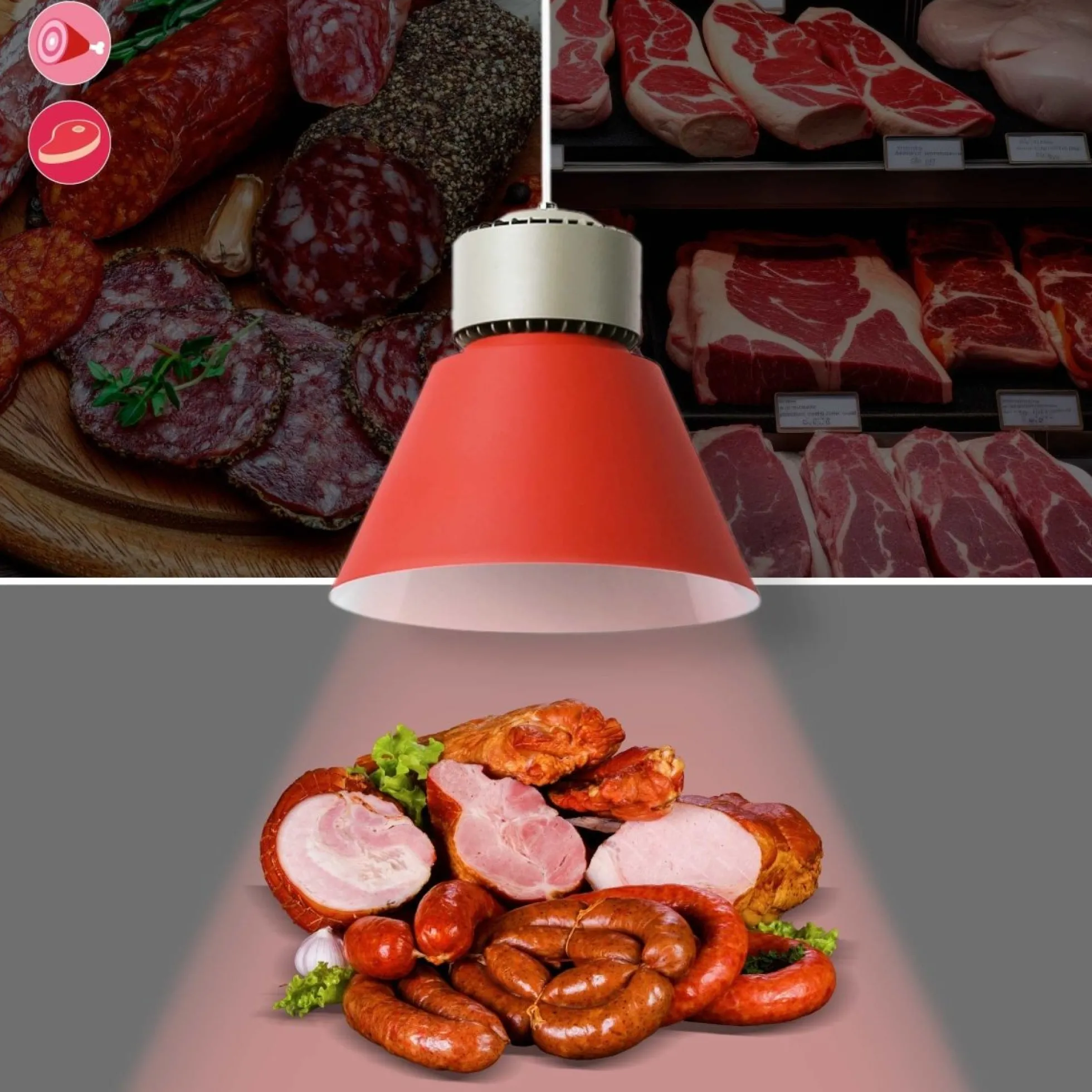 Campana LED 36W especial para carnicerías - Driver KeGu