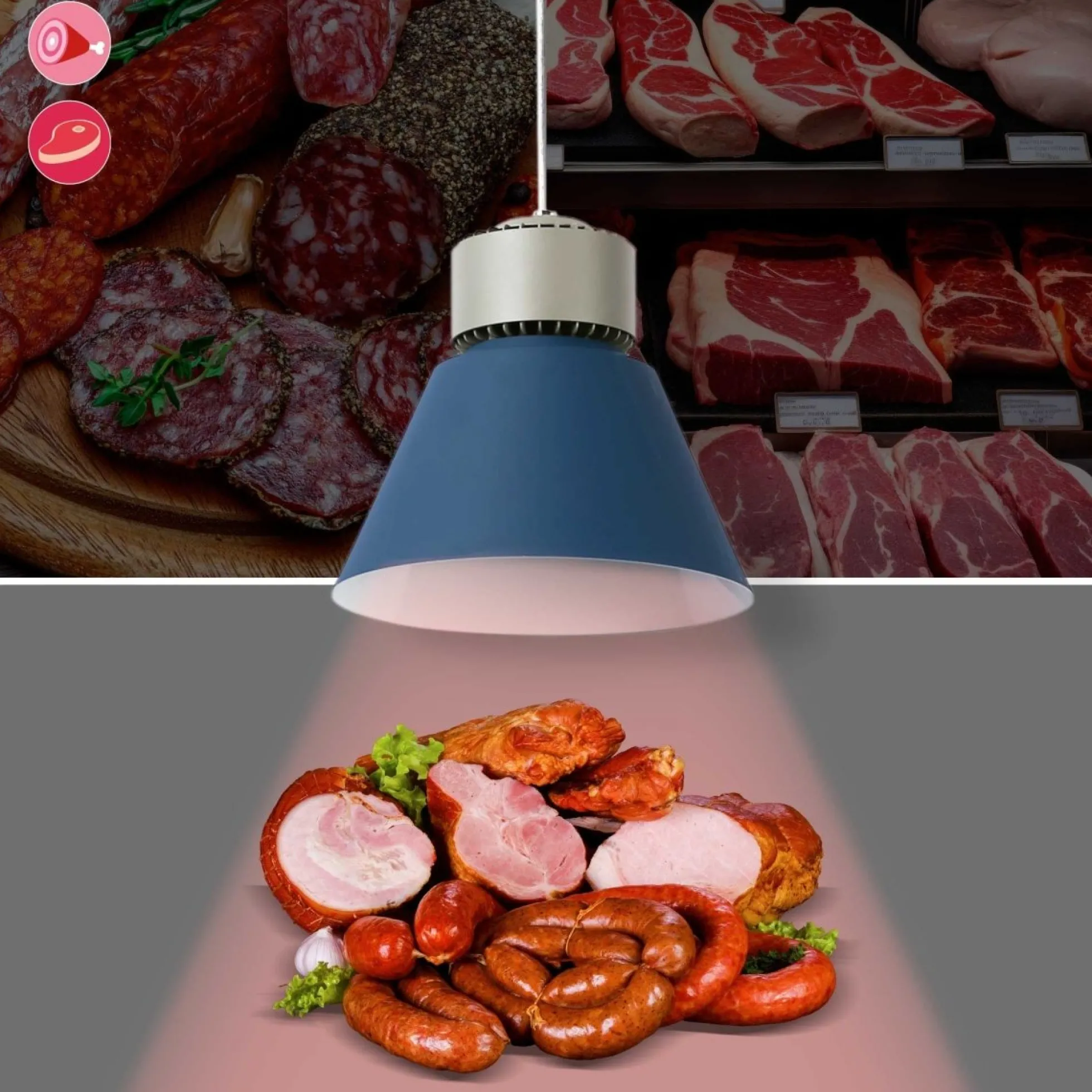 Campana LED 36W especial para carnicerías - Driver KeGu