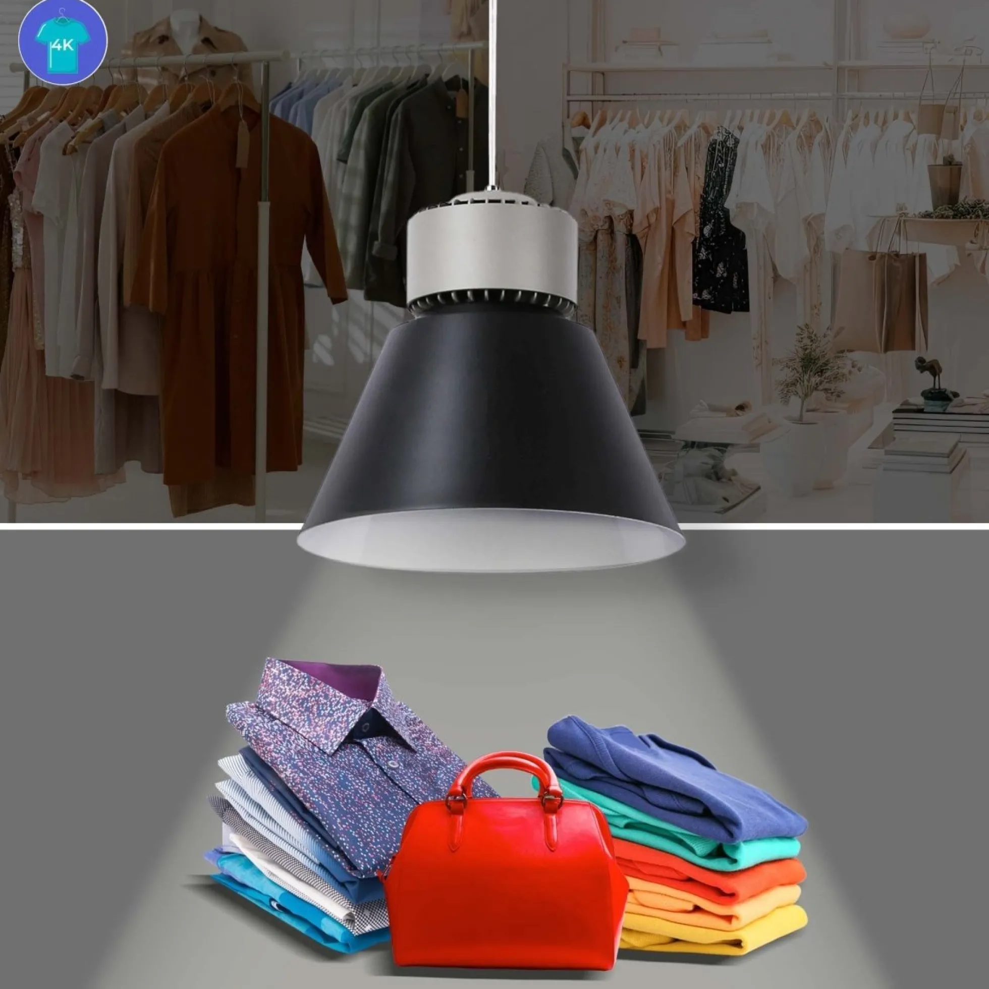 Campana LED 36W especial para moda y retail - CRI95 - 4000K - Driver KeGu