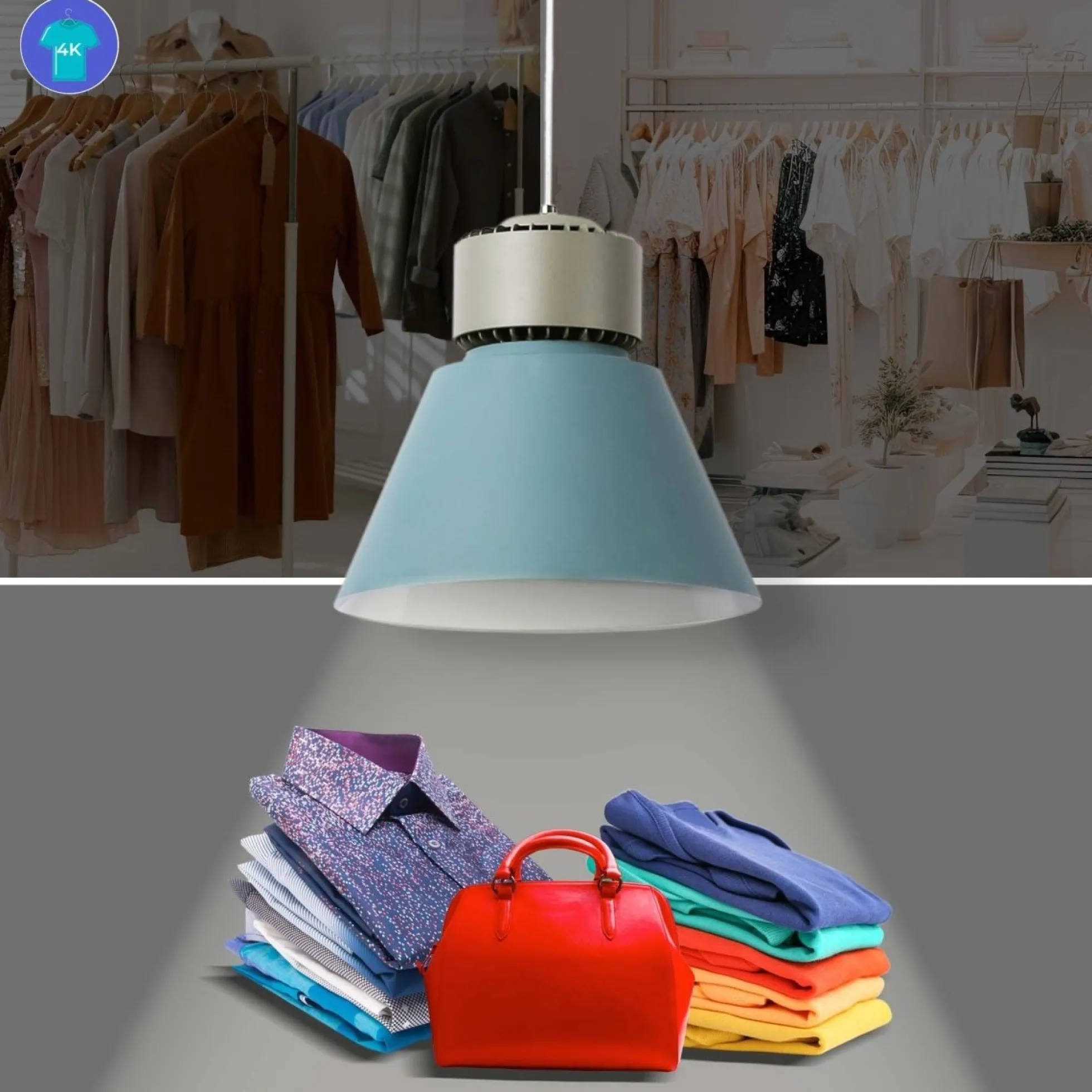 Campana LED 36W especial para moda y retail - CRI95 - 4000K - Driver KeGu