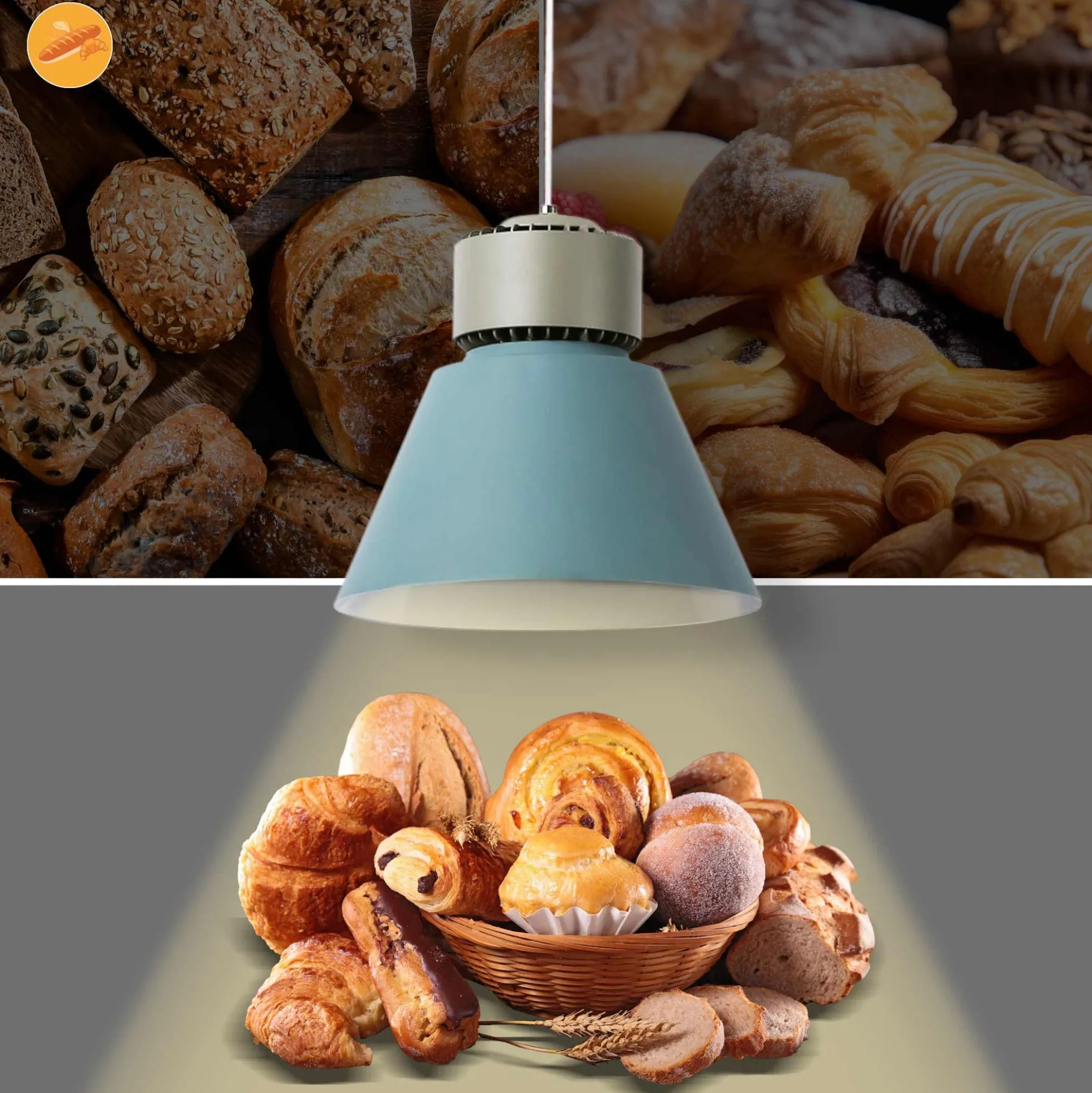 Campana LED 36W especial para panaderías - Driver KeGu