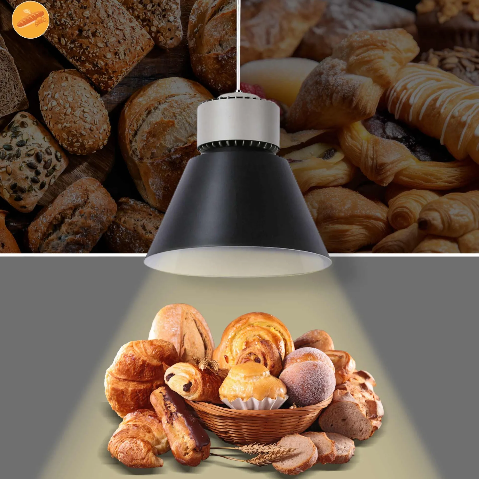 Campana LED 36W especial para panaderías - Driver KeGu