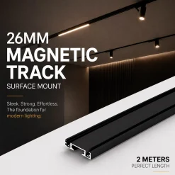 Carril magnético de superficie - 26mm - 2 metros - 48V