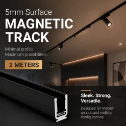 Carril magnético de superficie - 5mm - 2 metros - 24V
