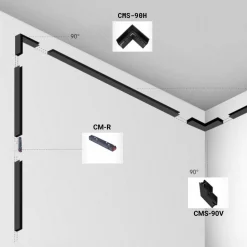 Carril magnético 20mm de superficie 48V - 1 metro