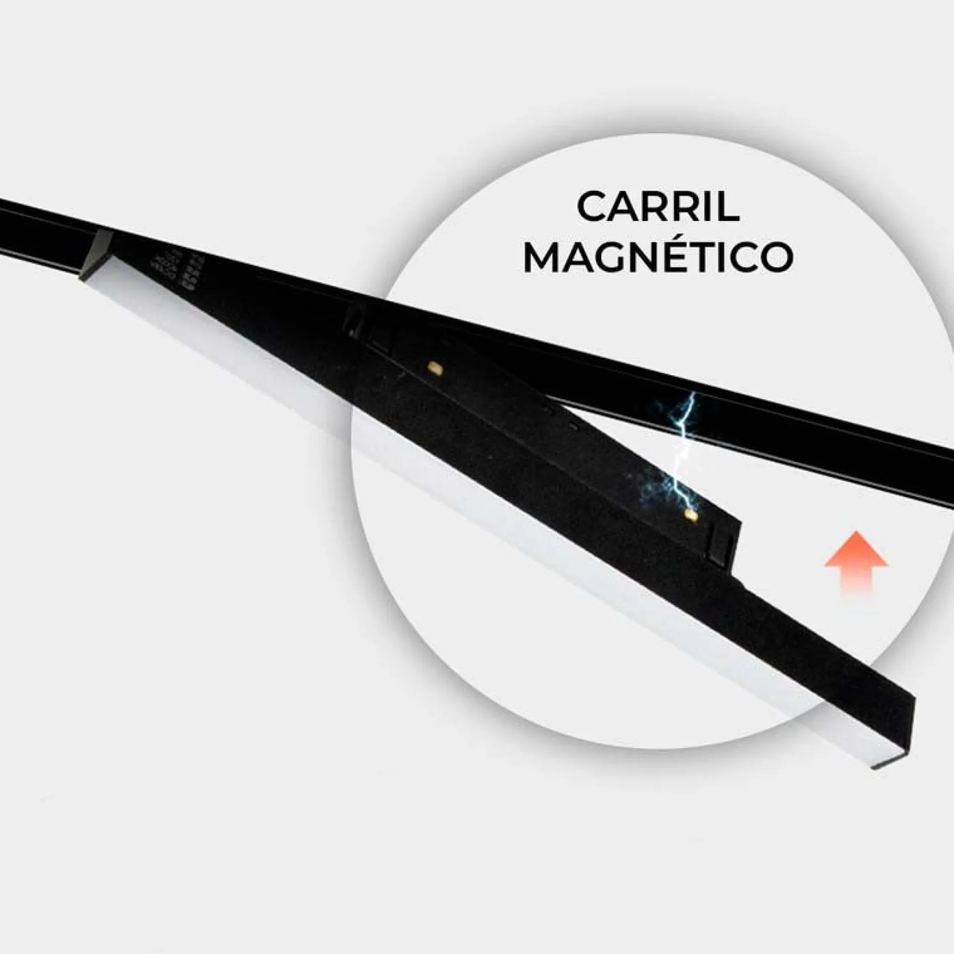Carril magnético 20mm de superficie 48V - 1 metro