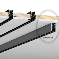 Carril magnético 20mm de superficie 48V - 1 metro
