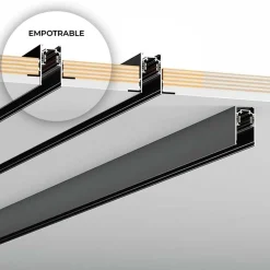 Carril magnético 20mm empotrable - 48V - 2 metros