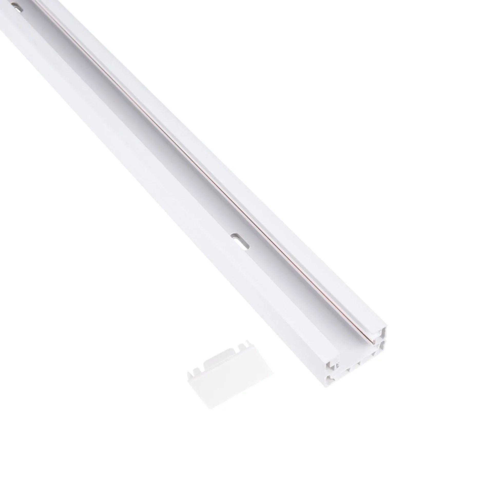 Carril monofásico de PVC para focos LED - Superficie - 2 metros