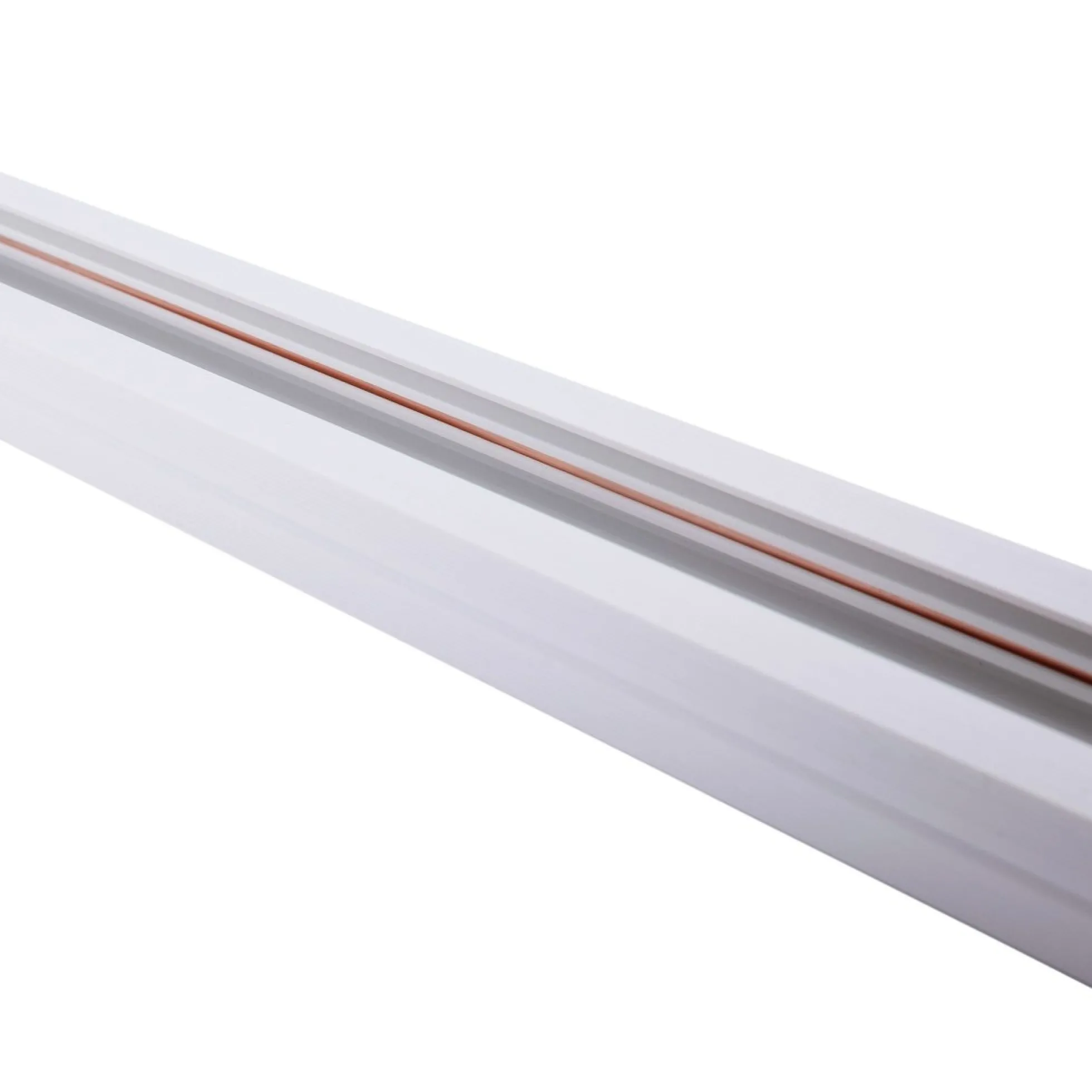 Carril monofásico de PVC para focos LED - Superficie - 2 metros