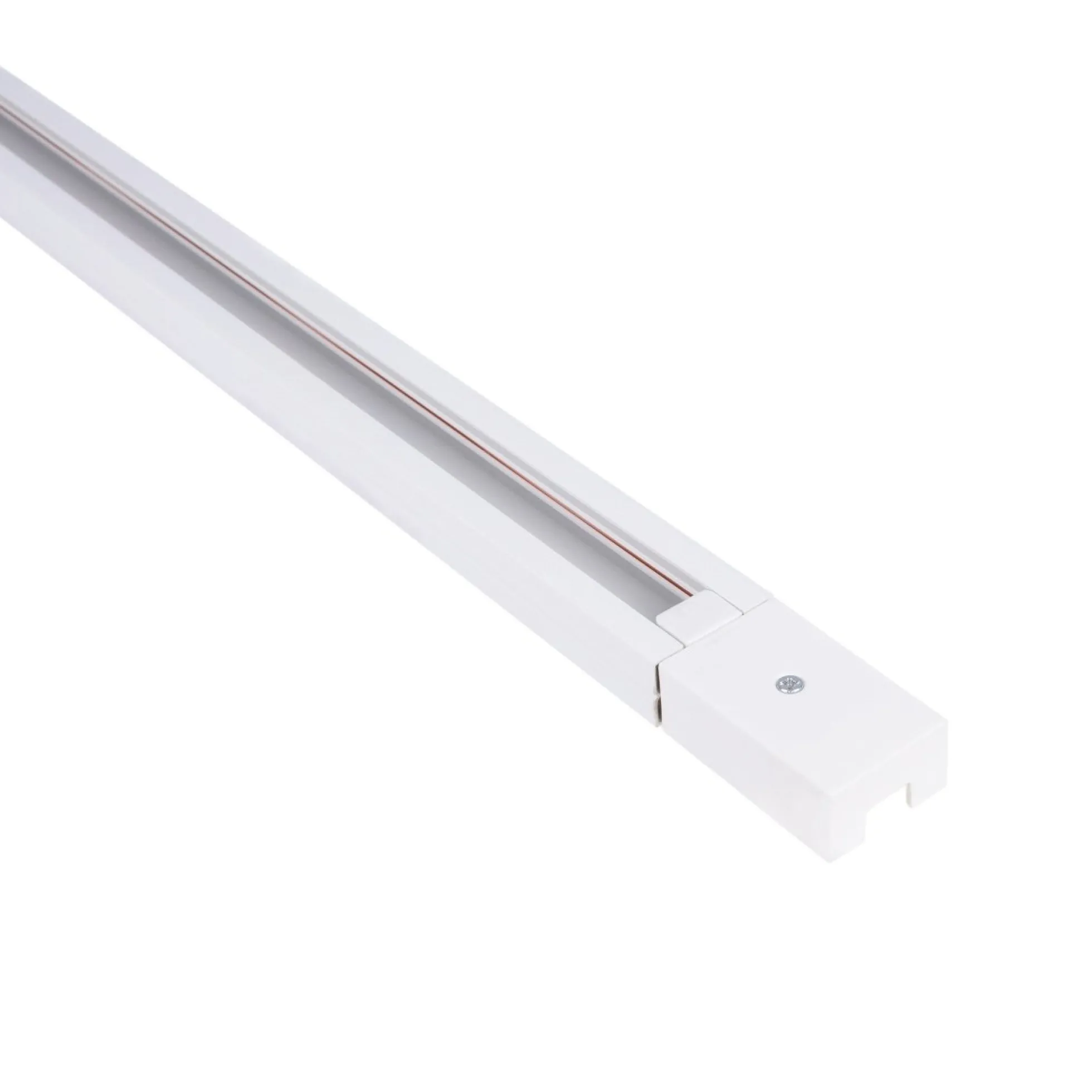 Carril monofásico de PVC para focos LED - Superficie - 2 metros