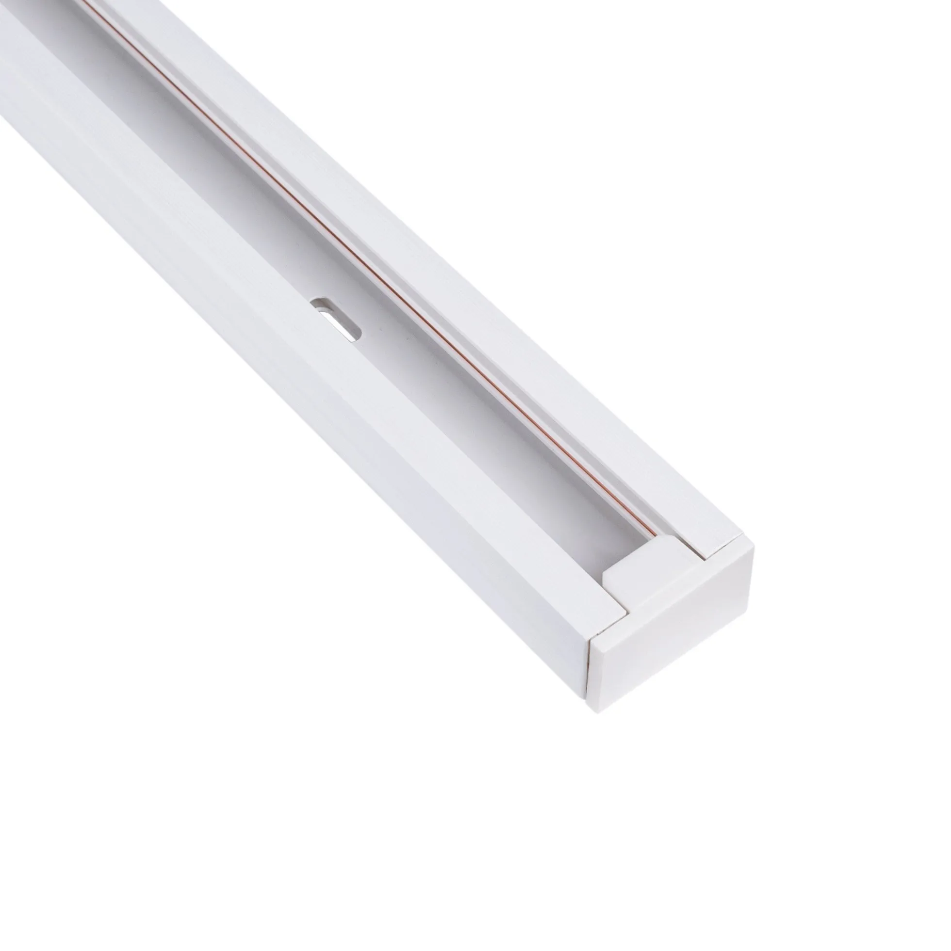 Carril monofásico de PVC para focos LED - Superficie - 2 metros