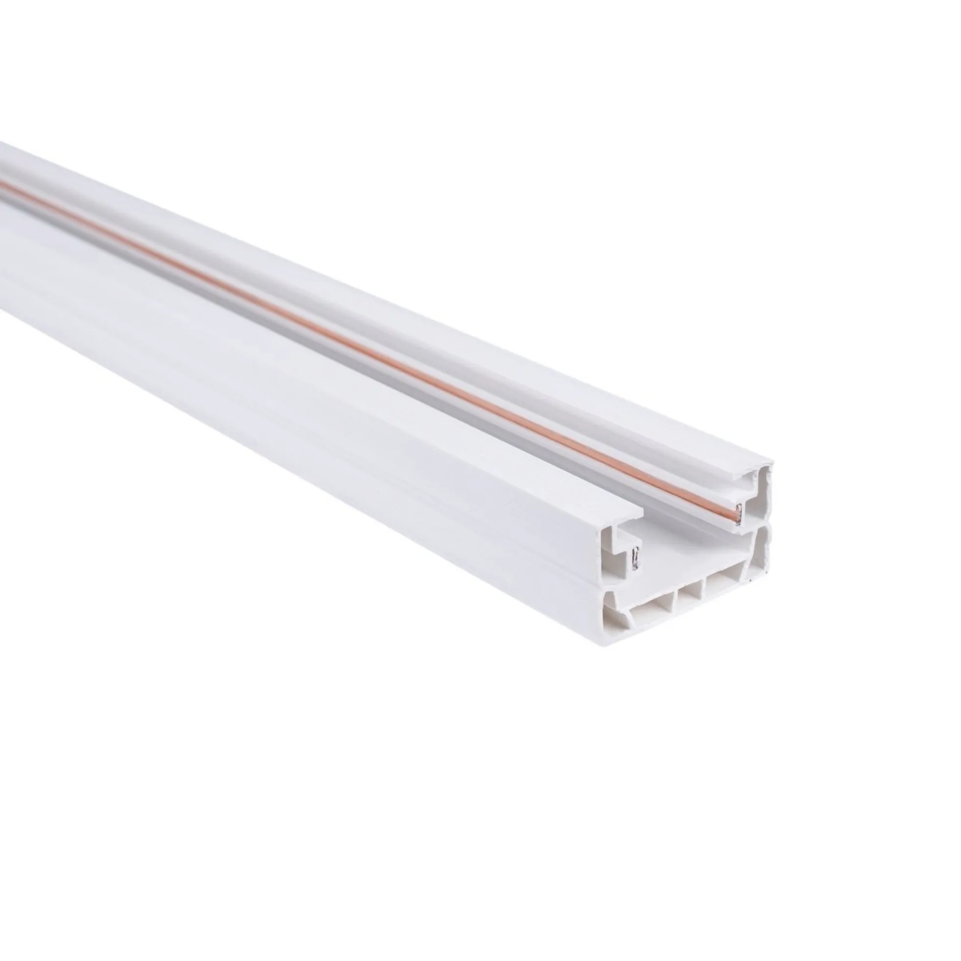 Carril monofásico de PVC para focos LED - Superficie - 2 metros