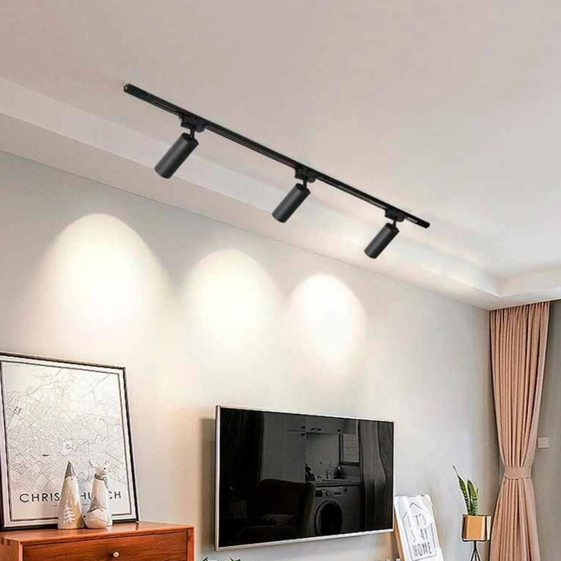 Carril trifásico para focos LED - barra 1 metro
