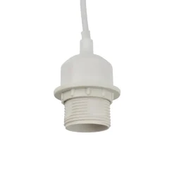 Casquillo E27 con cable de PVC, interruptor y enchufe