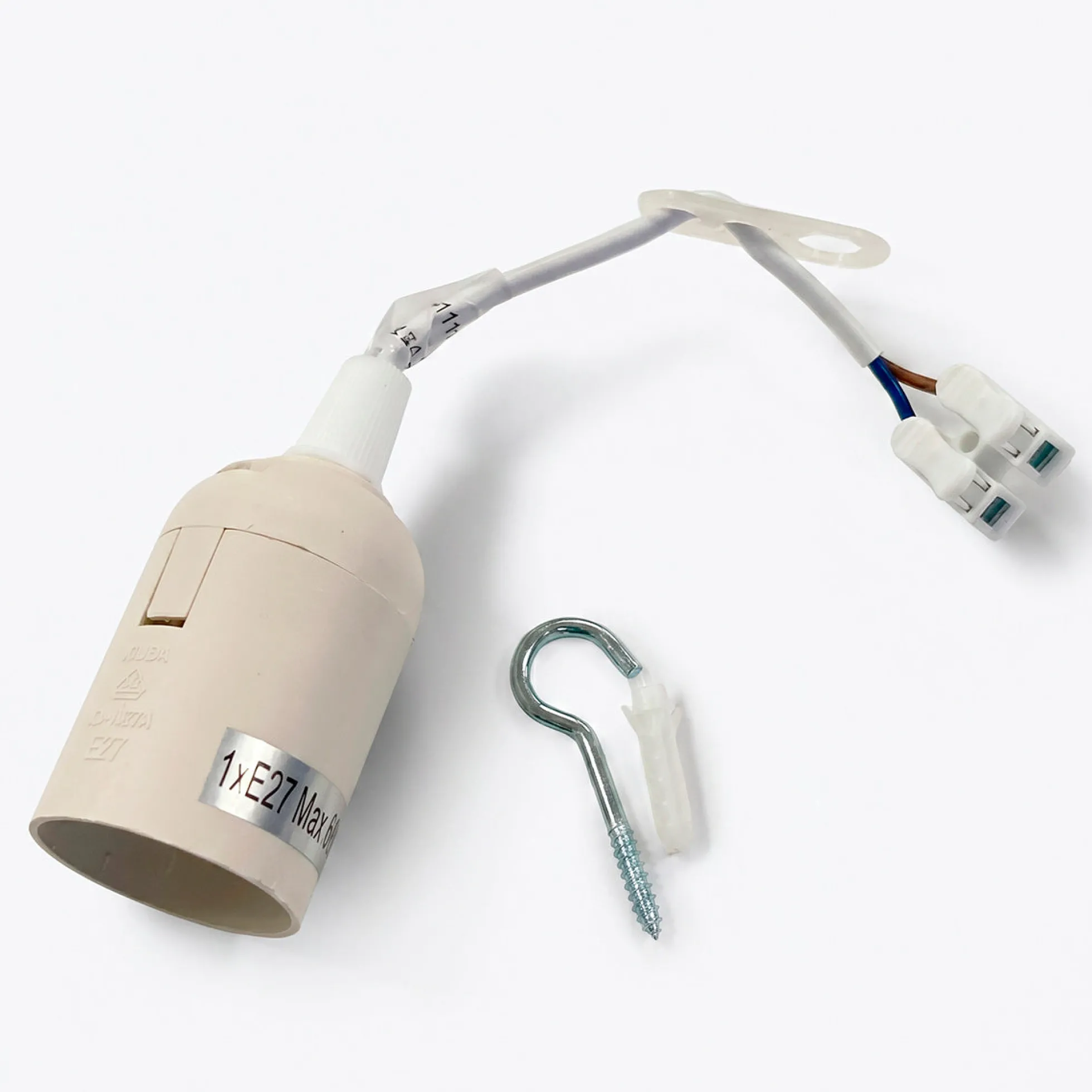 Casquillo E27 con conector rápido - Ideal para obras