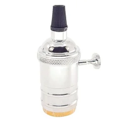 Casquillo E27 Vintage con interruptor Bronce Rosado / Cromado