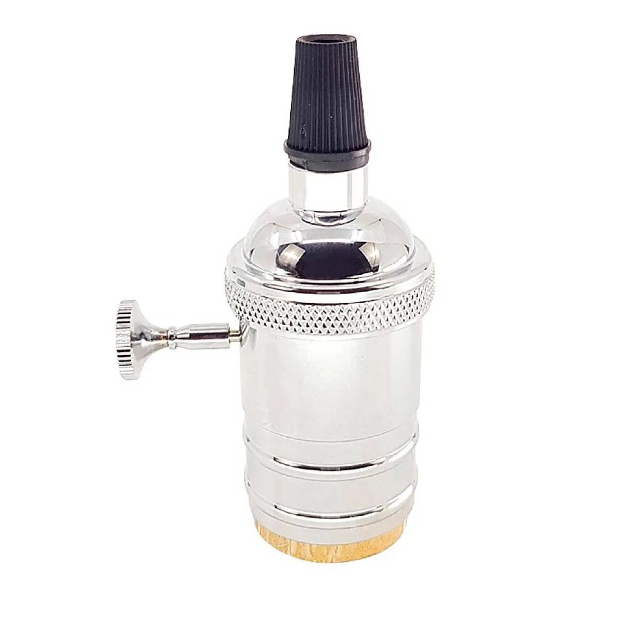 Casquillo E27 Vintage con interruptor Bronce Rosado / Cromado