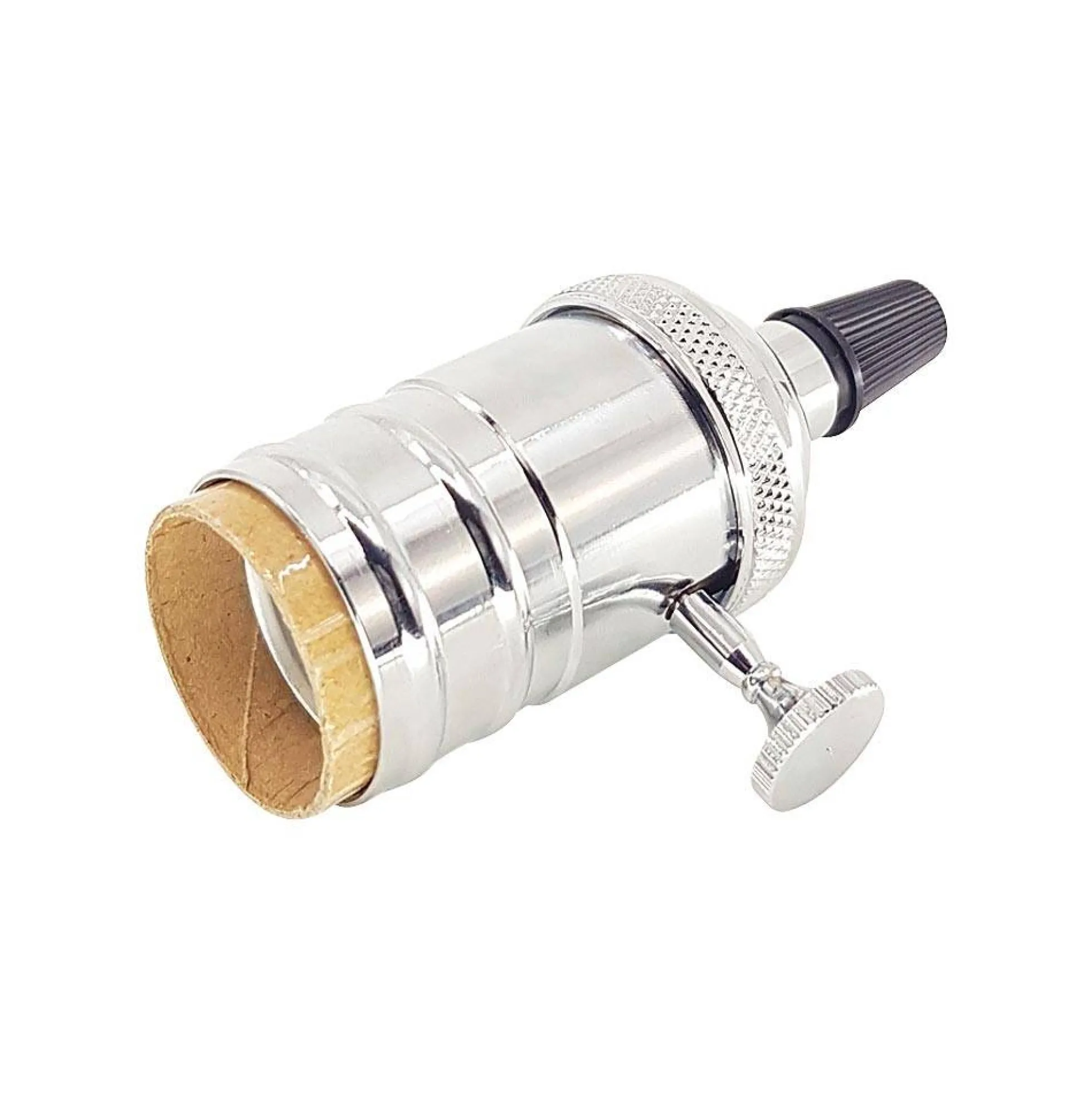 Casquillo E27 Vintage con interruptor Bronce Rosado / Cromado