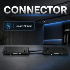 Conector con cable para carril magnético - 10 mm - 48V - Conexión recta o curva