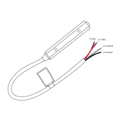 Conector de inicio con cable para carril magnético - 48V