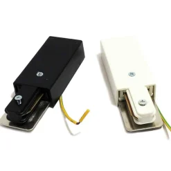 Conector de inicio para carril monofásico de superficie