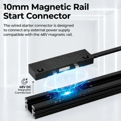Conector de inicio para carril magnético - 10mm