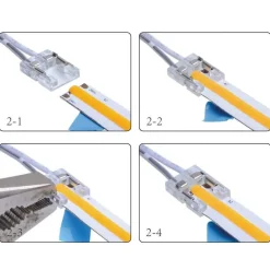 Conector de inicio para perfil y tira LED COB monocolor - 10mm