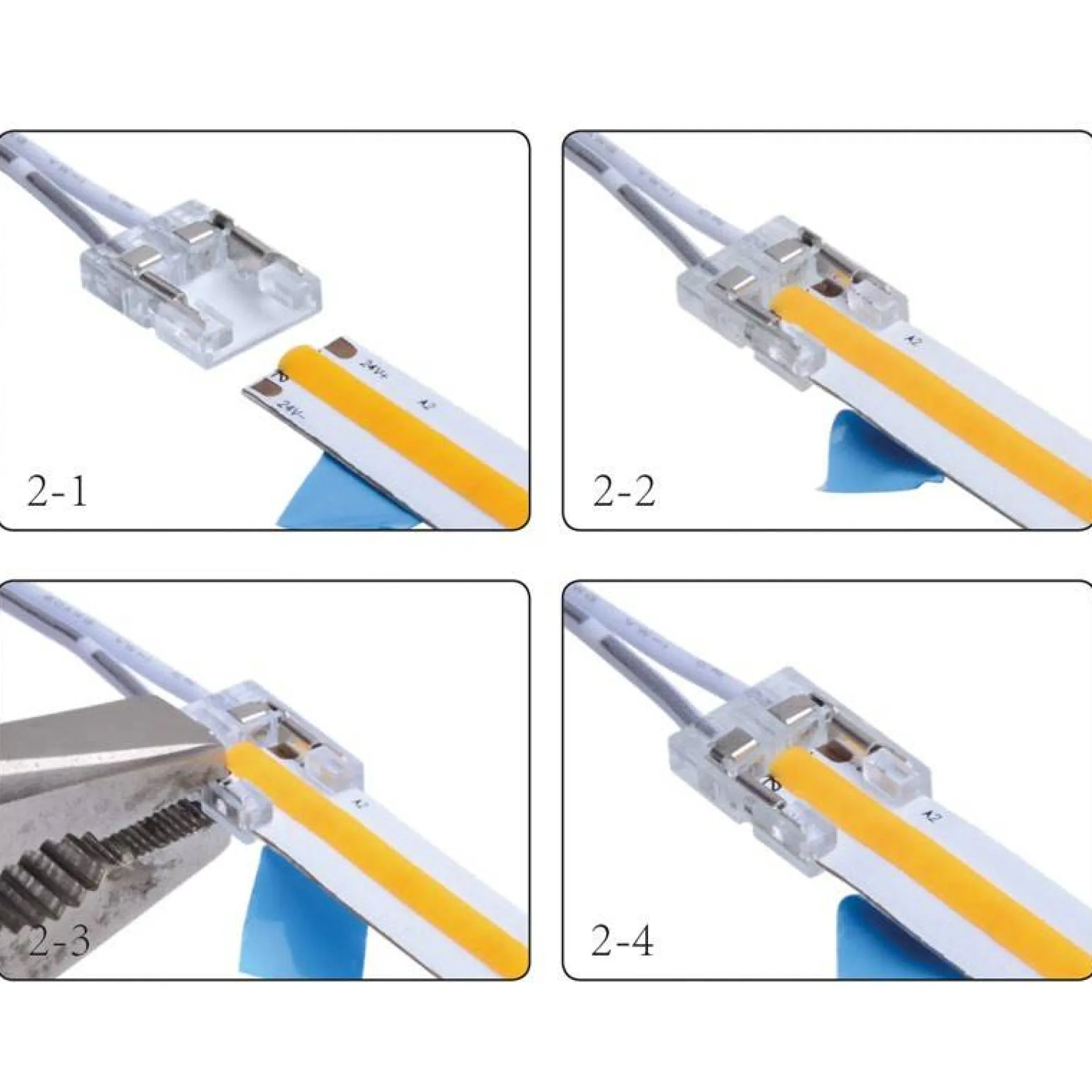 Conector de inicio para perfil y tira LED COB monocolor - 10mm